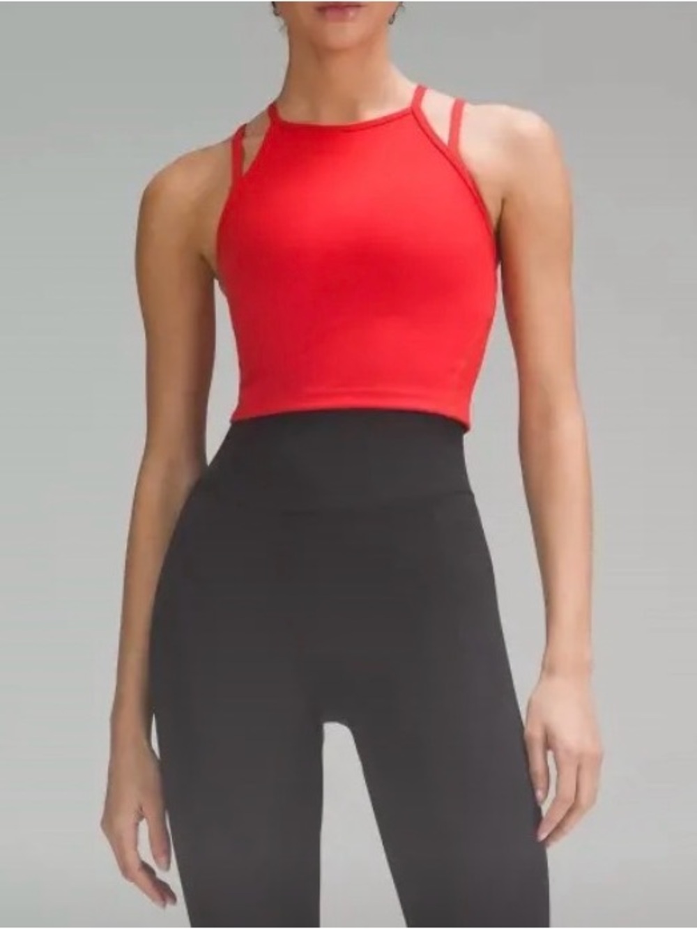 Lululemon Wunder Train High-Neck Cross-Back Tank Top Red